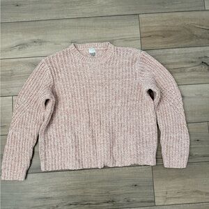 A New Day Cream and Pink Chunky Knit Sweater